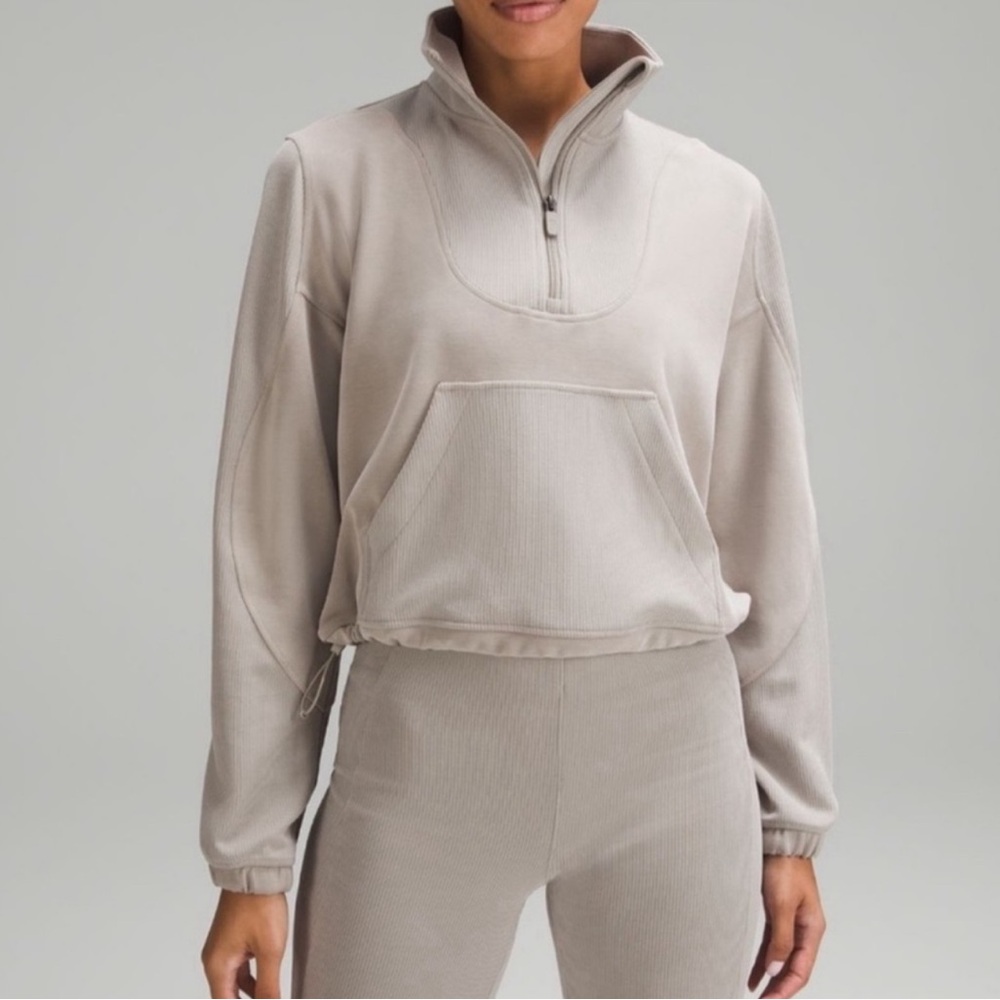 Lululemon Brushed Softstreme Ribbed Half Zip NWT